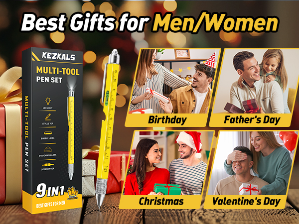 gifts for men 9 in 1 multitool pen birthday mens gifts for men him fathers day gifts for dad husband