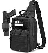 HPDF Small Tactical Military Backpack Sling Crossbody Holster Bag For Men CCW Sling Bag 10L