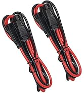 [2 PACK] SPARKING 3FT 12AWG SAE to SAE Extension Cable 2Pin Bullet Quick Connect Heavy Duty Wire ...