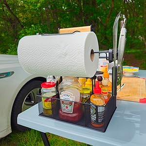 camping outside on the table