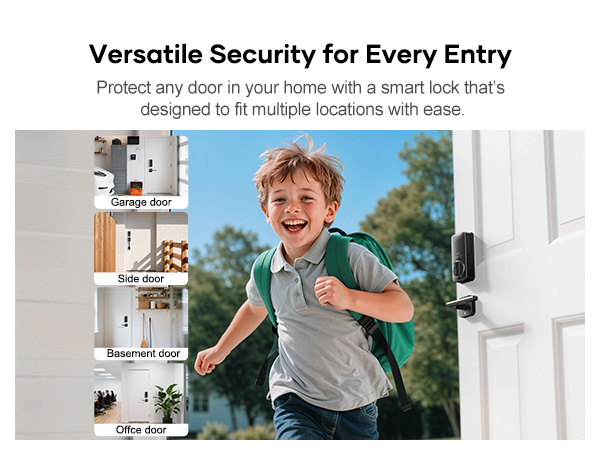electronic door lock with handle