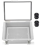 Zulkit Junction Box IP67 Waterproof Electrical Box Hinged Clear Cover Stainless Steel Latch Plast...