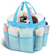 Attmu Mesh Shower Caddy Portable, Quick Dry Hanging Shower Tote Bag for College Dorm Room Essenti...
