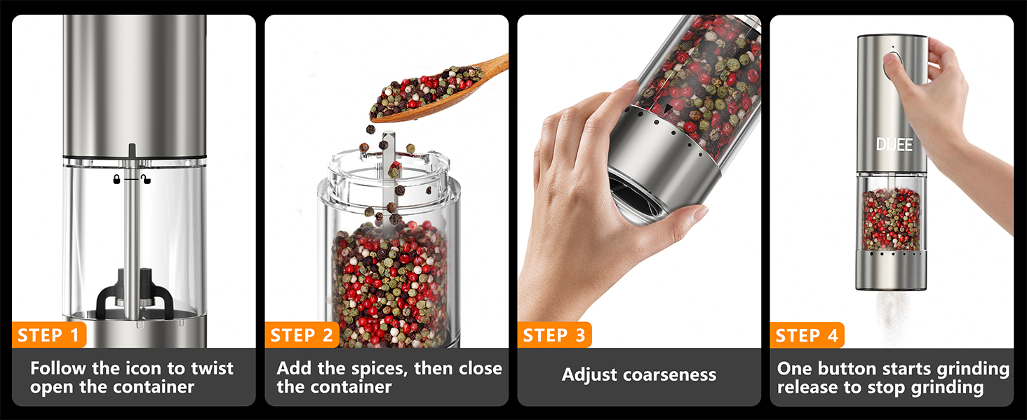 Rechargeable Pepper Grinder Mill Electric 