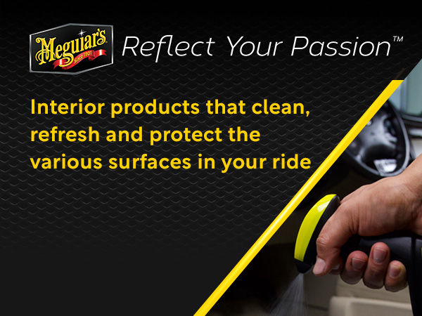 Image of car's interior being cleaned with Meguiar's detailer