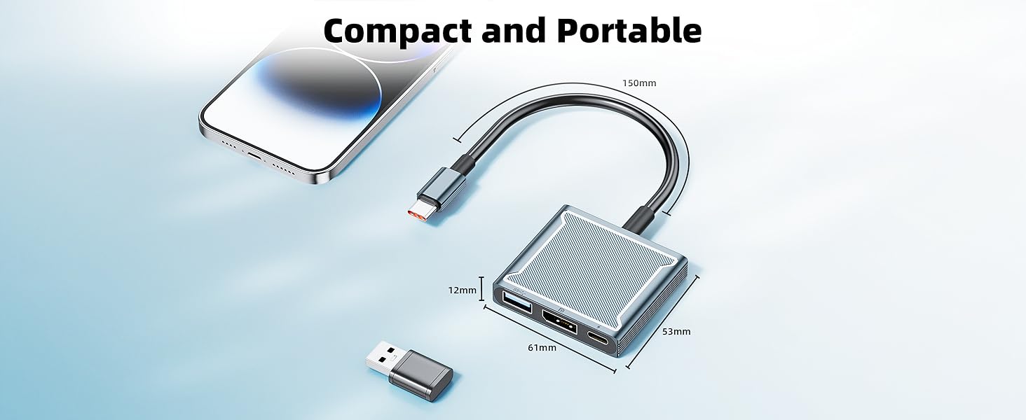 Aluminium USB-C to DisplayPort Adapter usb c hub multiport adapter displayport type c to displayport