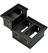 AutoEC Rocker Switch Panel Switch Holder Housing Kit - Black Plastic