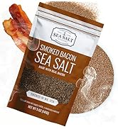 Bacon Seasoning Alderwood Smoked Sea Salt, Bacon Infused Cooking and Finishing Salt, 5 oz Bag.