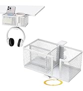 4 in 1 Metal Clip On Cup Holder Attachment for Gaming Desk or Table, Sturdy and Easy to Clamp, At...