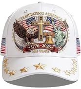 250 Anniversary USA Hat,Eagle Liberty Cross Printed Pattern,America 250th Merchandise,Adjustable ...