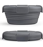 Stojo Collapsible Bowl - Carbon, 36oz - Reusable Silicone Bowl for Hot and Cold Food - Perfect fo...