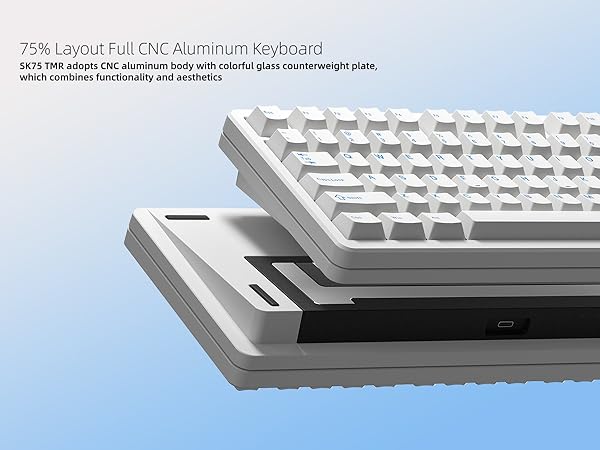 Keyboard 75%, Wireless Custom Mechanical Keyboard Rapid Trigger Hall Effect Magnetic Switch