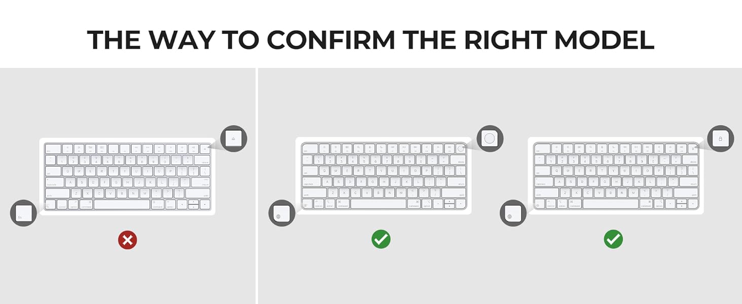 Dexnor magic keyboard case for Apple Magic Keyboard with Touch ID/Lock Key 2021/2024