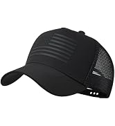 IIN American Flag Mesh Baseball Cap, Patriotic Trucker Hat for Men Women, Quick-Dry Breathable De...