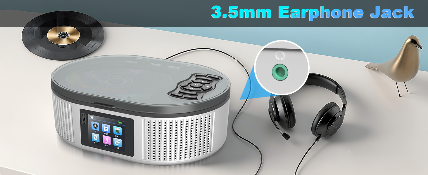 Desktop CD Player with AUX 3.5MM