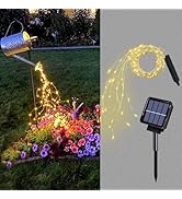 ZNYCYE Solar Waterfall Fairy Bunch Lights Outdoor Waterproof 200LEDs 8 Modes Watering Can Light (...