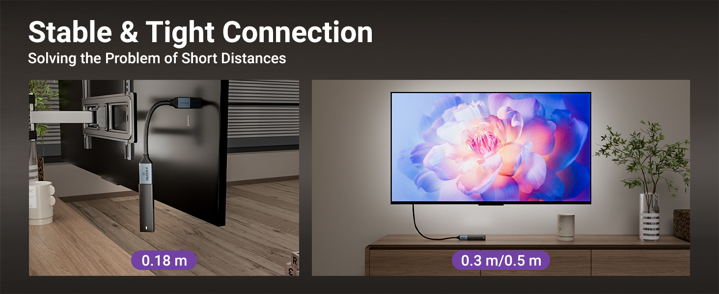 hdmi extender adapter for stable and tight connection