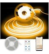 DAYBETTER COB LED Strip Lights, 32.8 ft/10 m 3200 LEDs Bright Warm White LED Light Strips with Re...