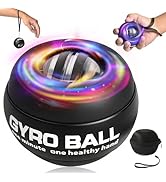 BeSokar Gyroball Loop Black Case Wrist Trainer Ball Auto Start 5 Level Resistance/Light Control G...