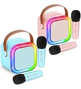 Mini Karaoke Machine for Kids,Girl Toys,Karaoke Microphone Wireless for Kids,Gifts for 4,5,6,7,8,...