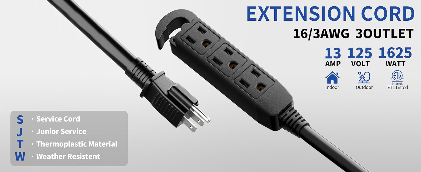 3outlets extension cord