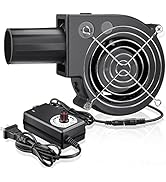 WDERAIR 97mm x 33mm BBQ Blower Fan 12V with 120V – 240V AC Plug Variable Speed Controller Centrif...
