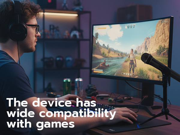 The device has wide compatibility with games.
