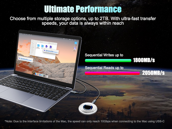 Portable External SSD with Magnetic