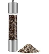 LHS Pepper Grinder Pepper Mill Salt Grinder Refillable- Large Capacity 12 Inch- Peppercorn Grinde...