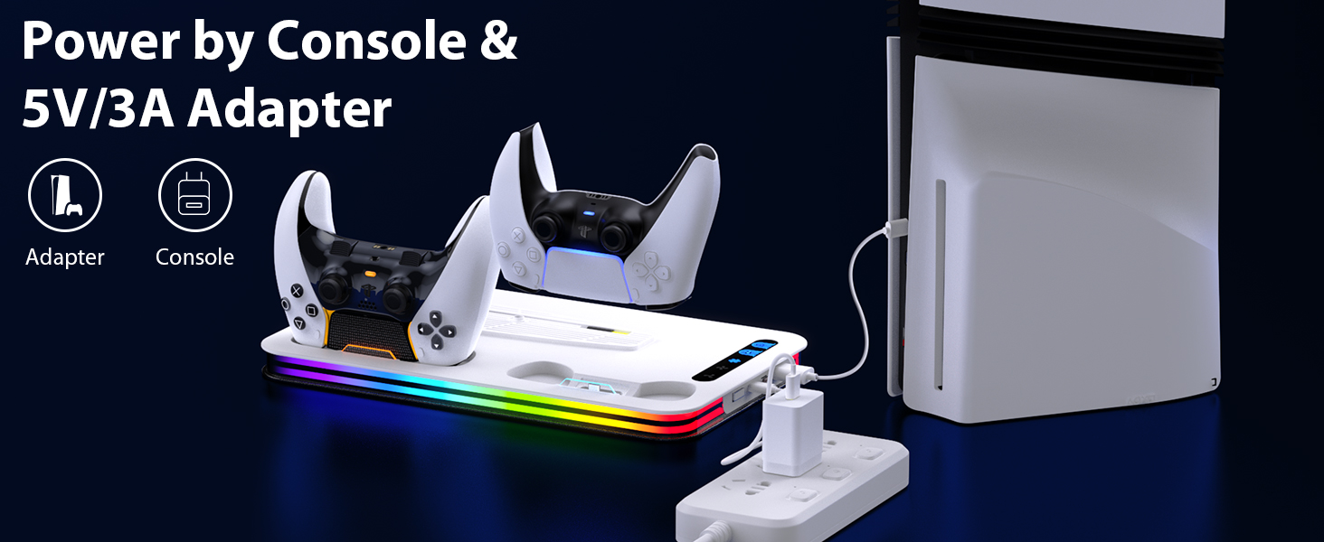 PS5 Cooling Station for PS5/Slim/Pro PS5/Slim/Pro Stand and Cooling Station