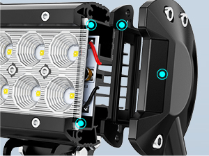 Nilight - 60005C-A 20Inch 126W Spot Flood Combo Led Light Bar Off Road Lights Boat Lighting 