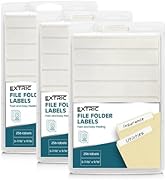 File Folder Labels 3 Packs File Labels White Stickers a Total of 768 File Labels for File Folders