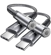 JSAUX 2-Pack USB Type C to 3.5mm Female Headphone Jack Adapter, USB C to Aux Audio Dongle Cable C...