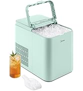 Midea MERI26B1AGN Countertop Bullet-Ice Maker, 8 Ice Bullets Ready in 6 Minutes, 26lbs/24H, Self-...