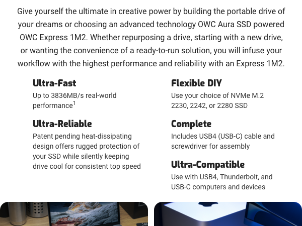 EXTERNAL SSD 1TB 2TB 4TB 8TB M.2 THUNDERBOLT USB4 STORAGE 4K MAC PC USB-C HARD DRIVE SOLID STATE 