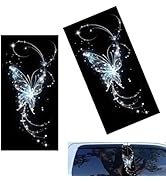 YAWUROU 2 PCS Car B Pillar Stickers, Waterproof Butterfly Design Automotive Door Pillar Decor Dec...
