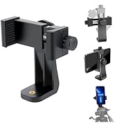 EszkozTA Cell Phone Tripod Mount Adapter, Universal Phone Holder Adjustable Clamp, 360 Degree Rot...