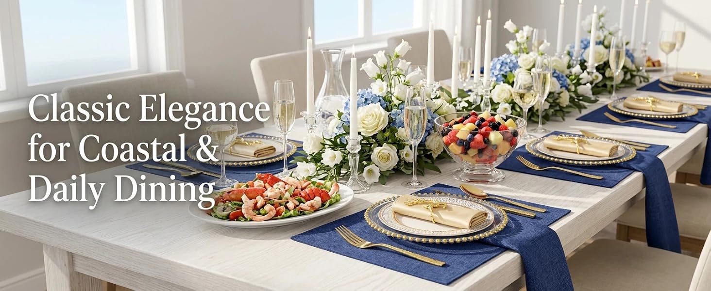 navy blue placemats