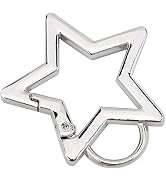 WsjiaboFux Silver Star Shaped Stainless Steel Carabiner Keychain Clip Accessory