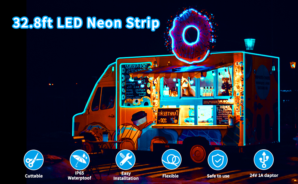 32.8ft Led Neon Strip light