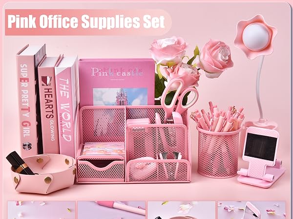 Pink Desk Organizers
