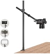 SMALLRIG Camera Desk Mount, Overhead Camera Arm Stand for Desk with 360° Ball Head,for DSLR Camer...