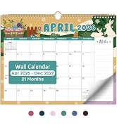 Calendar 2026-2027, Monthly Wall Calendar from April 2026 to December 2027, 11.5" x 14.7", Spiral...