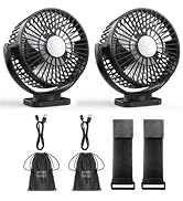 Minthouz Magnetic Golf Cart Fan, Rechargeable 12000mAh Fan, 3-Speed 360° Rotation, Timer Function...