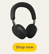 Jabra Evolve3 75 On-Ear Wireless Bluetooth Headset with Microphone for Work, USB-A, AI Voice Call...