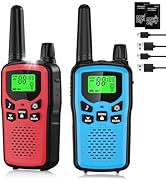 Rechargeable Walkie Talkies Long Range, Walky Talky VOX with 22 FRS Channels,99 Privacy Codes Two...