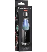 KeySmart CleanLight Bottle - Insulated Water Bottle (Black)