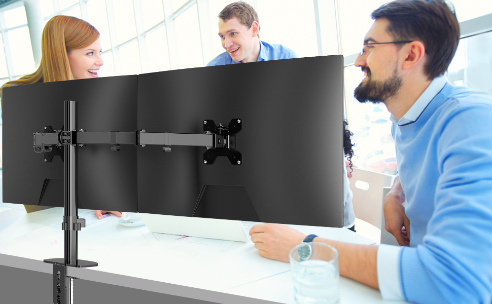 double monitor stand