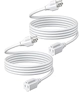 WILAWELS 2-Pack White Outdoor Extension Cord 6FT, W02ECP206