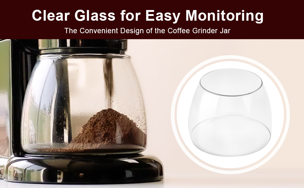 7 OZ Coffee Grinder Glass Jar Carafe
